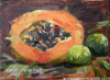 Papaya and Lime 5"x7"